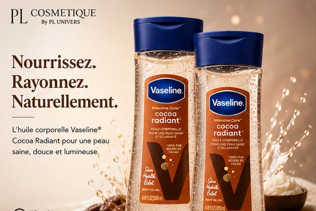 Vaseline Cocoa Radiant, huile corporelle au beurre de cacao