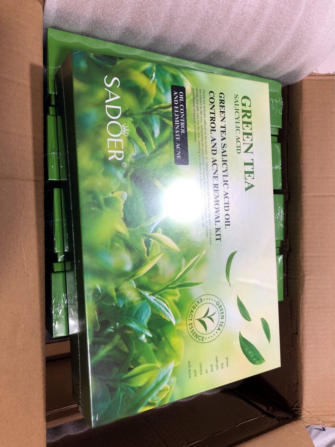 Kit Green Tea Sadoer, carton reçu