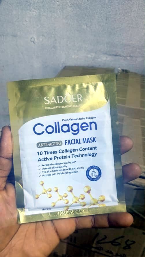 Masque Collagène Sadoer, sachet réel