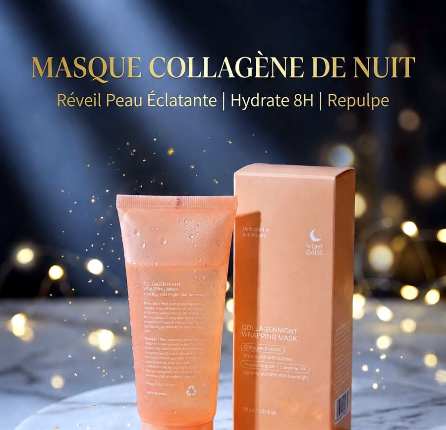 Masque Collagène de Nuit, réveil peau éclatante