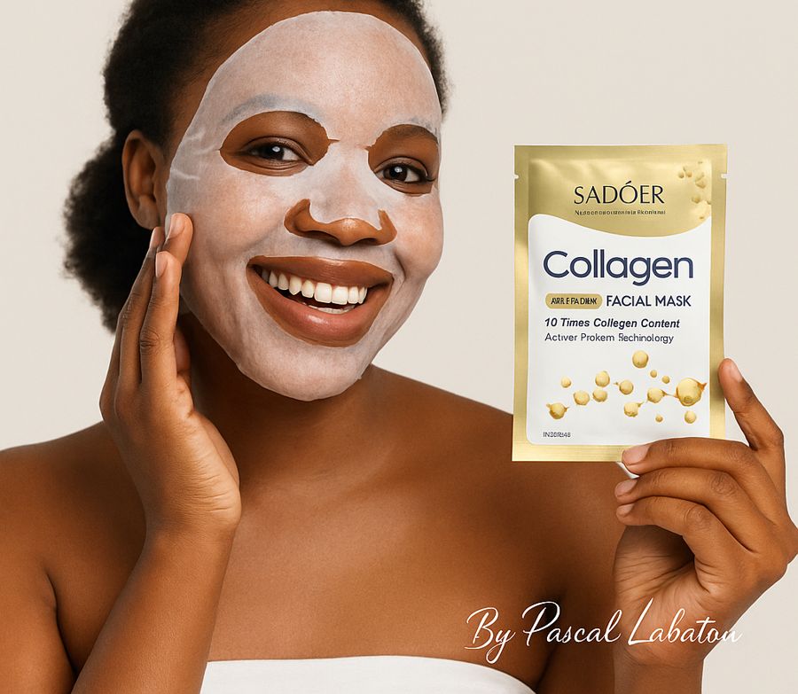 Masque visage collagène Sadoer, application